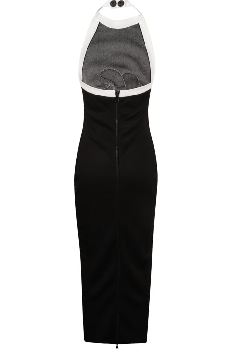 Balmain Clothing for Women Balmain Embroidered Halterneck Slim Dress