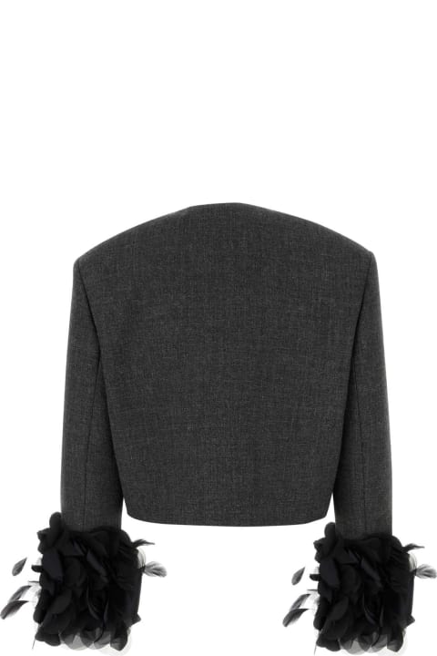 Coats & Jackets for Women Prada Dark Grey Wool Blazer