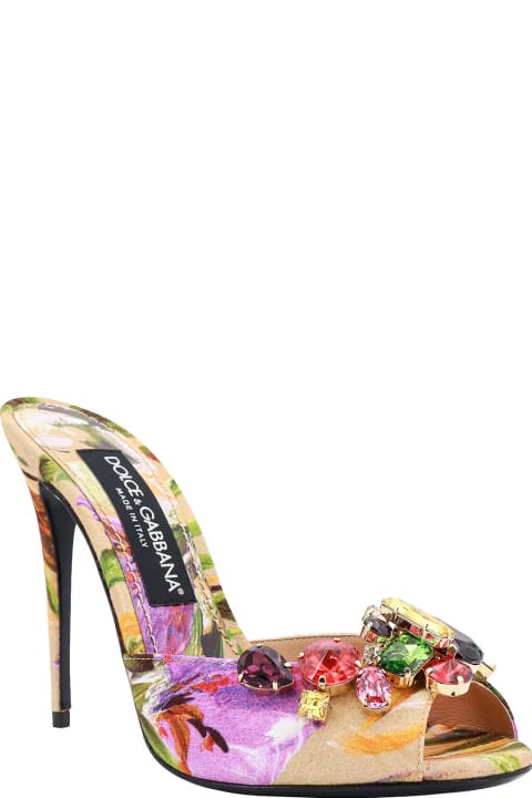 Shoes for Women Dolce & Gabbana Fabric Sandals With Floral Motif