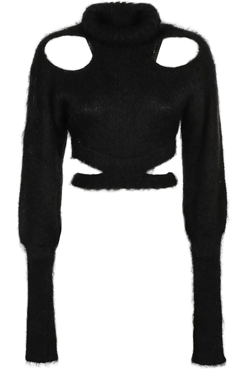 Ribbed Knit Mohair Sweater