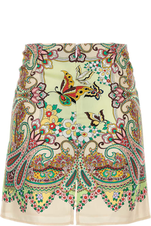 Fleeces & Tracksuits for Women Etro Printed Satin Mini Skirt