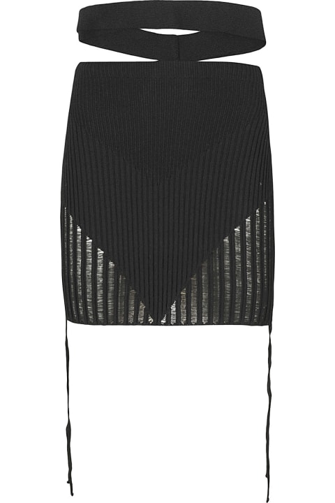 Fashion for Women ANDREĀDAMO Ribbed Knit Mini Skirt