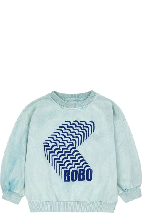 Bobo Choses Sweaters & Sweatshirts for Boys Bobo Choses Light Blue Sweatshirt For Kids With Logo