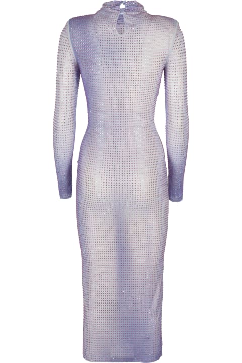 Fashion for Women self-portrait Lilac Contour Print Midi Dress