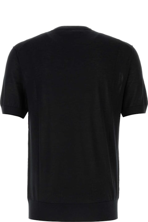 Dolce & Gabbana خصم على Men Dolce & Gabbana Black Cashmere T-shirt