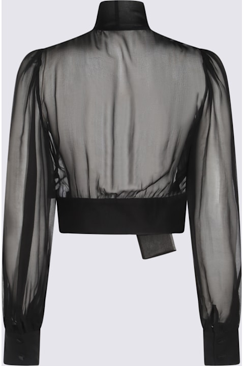 Dolce & Gabbana Topwear for Women Dolce & Gabbana Black Silk Top