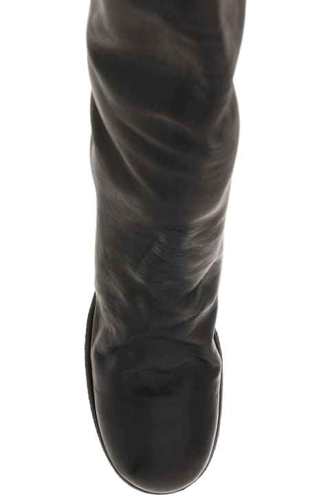 Leather Mid-calf Boots