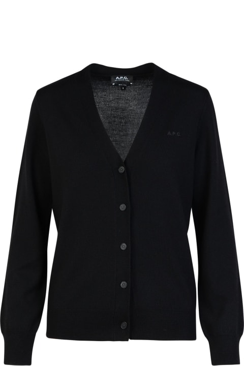 Sweaters for Women A.P.C. 'salome' Black Wool Cardigan