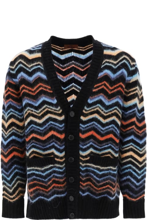 Sweaters for Men Missoni Zig Zag Wool Cardigan