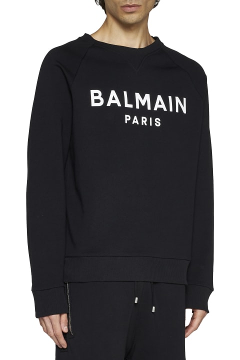 Balmain Fleeces & Tracksuits for Men Balmain Round Neck Sweatshirt