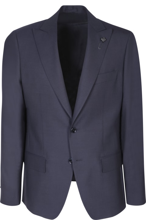 Suits for Men Lardini Stretch Fabric Blue Suit