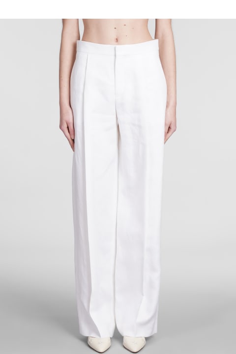 Pants In White Wool