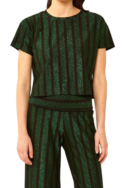 Homeware MC2 Saint Barth Glitter Striped Knitted Top