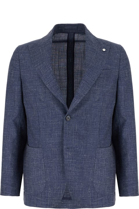 L.B.M. 1911 Clothing for Men L.B.M. 1911 Denim Blue Wool Blend Suit