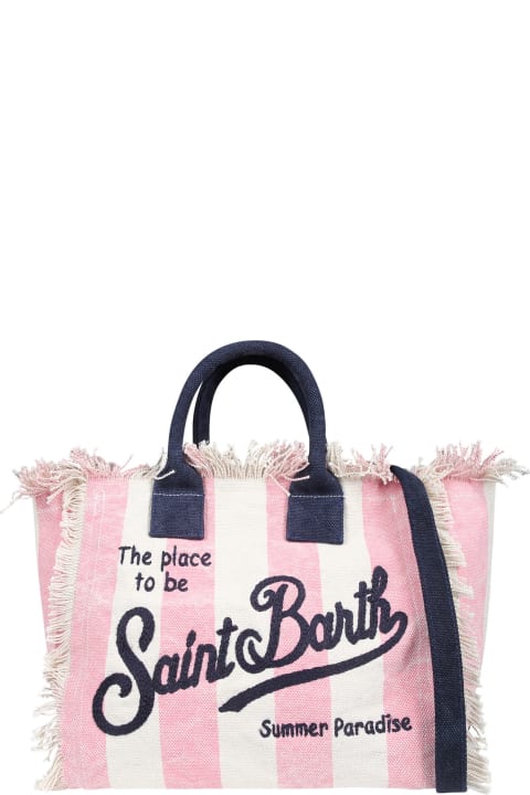 MC2 Saint Barth for Kids MC2 Saint Barth Pink Beach Bag For Girl With Logo