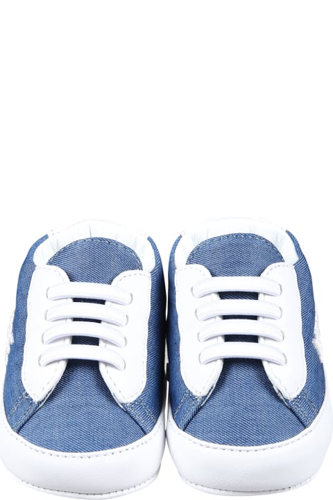 Versace Shoes for Baby Boys Versace Denim Sneakers For Babies With Logo