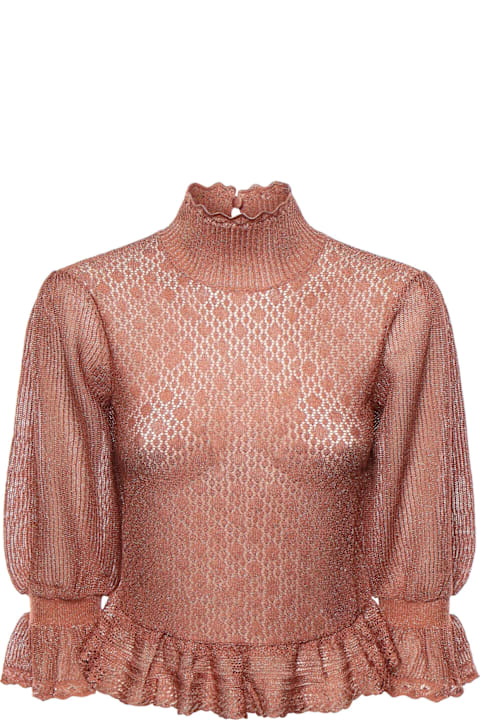 Homeware Chloé Lurex Knit Sweater With Ruffle
