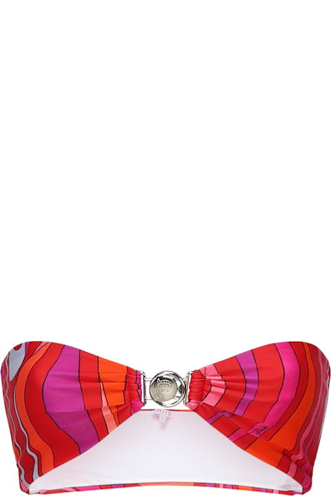 Pucci Swimwear for Women Pucci Marble Print Bandeau Bikini Top