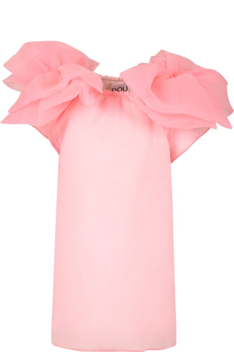 Douuod Kids Douuod Pink Dress For Girl With Bows