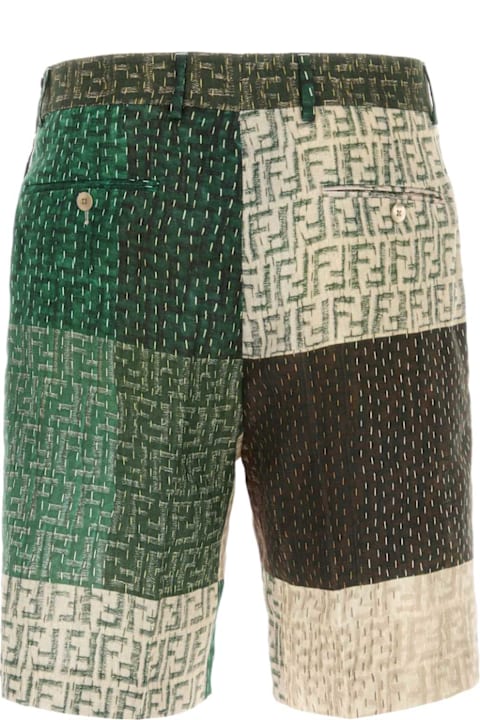 Fashion for Men Fendi Multicolor Linen Bermuda Shorts