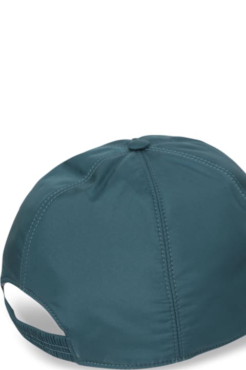 Zegna Hats for Men Zegna Teal Blue Baseball Cap