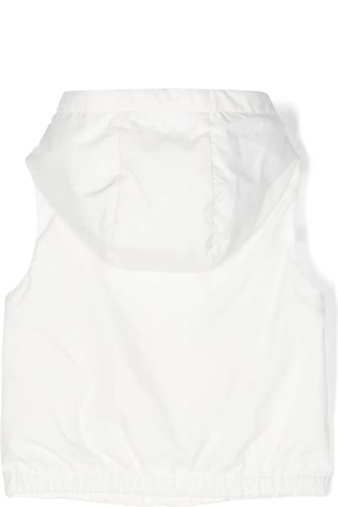 Topwear for Baby Girls Moncler White Essien Gilet