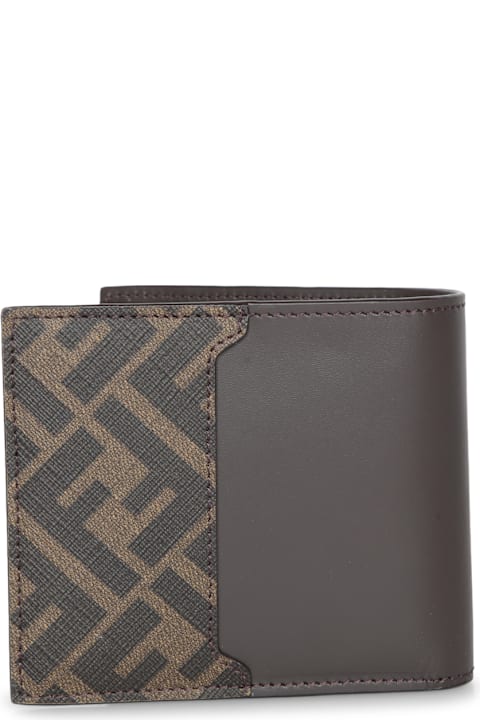 Fendi Wallets for Men Fendi Bifold Ff Brown Wallet