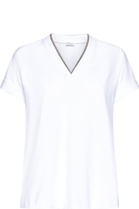 Brunello Cucinelli Clothing for Women Brunello Cucinelli V-neck T-shirt