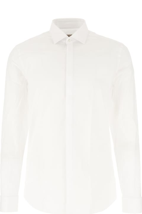 Corneliani Shirts for Men Corneliani White Poplin Shirt