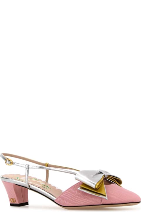 أدوات منزلية Valentino Garavani Pink Fabric Bowow Pumps