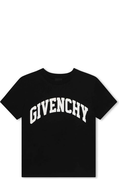 Givenchy T-Shirts & Polo Shirts for Boys Givenchy Black T-shirt With Arched Logo