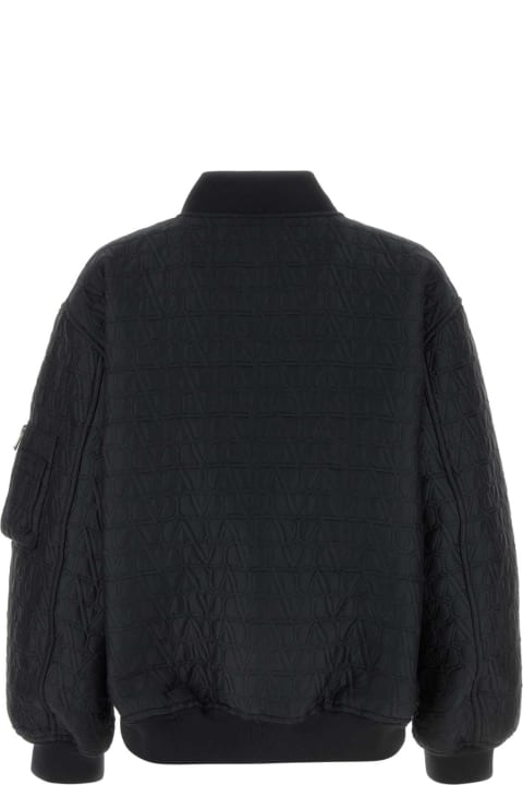 Clothing for Women Valentino Garavani Black Polyester Bomber Jacket