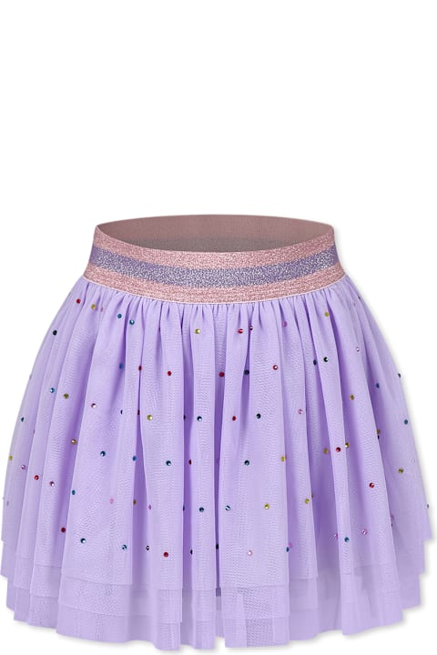 أدوات منزلية Stella McCartney Kids Purple Skirt For Girl With Rhinestones