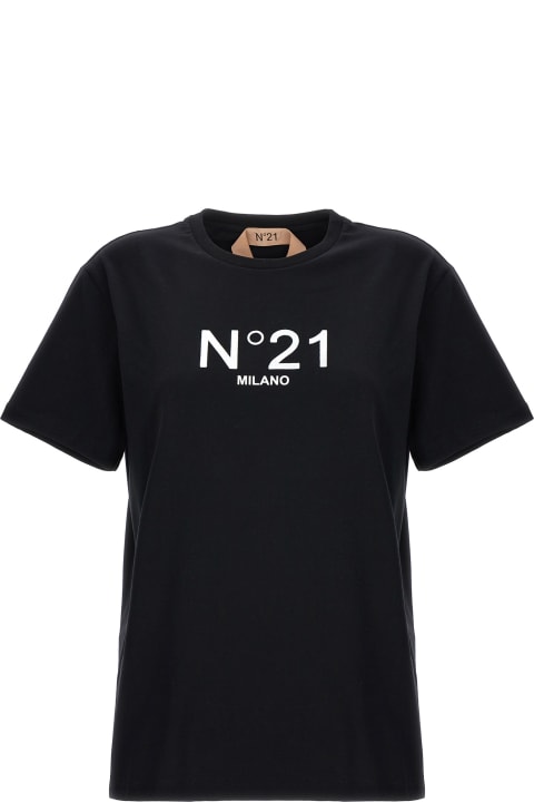 ウィメンズ N.21のトップス N.21 Flocked Logo T-shirt