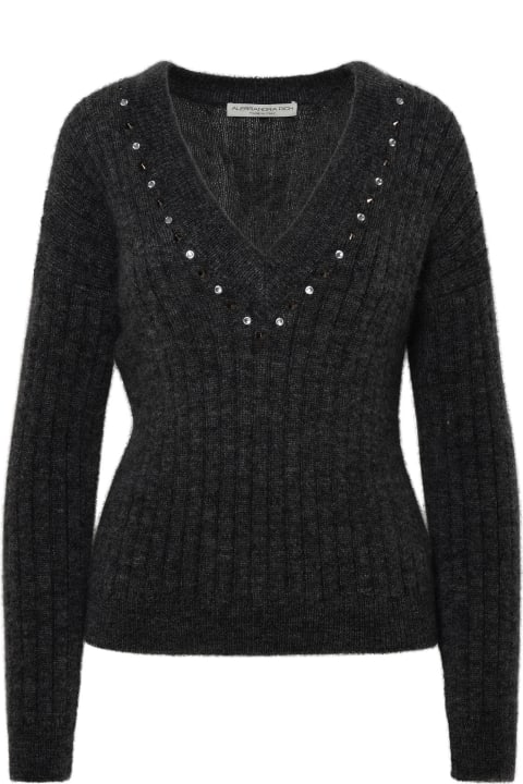 Gray Virgin Wool Blend Sweater