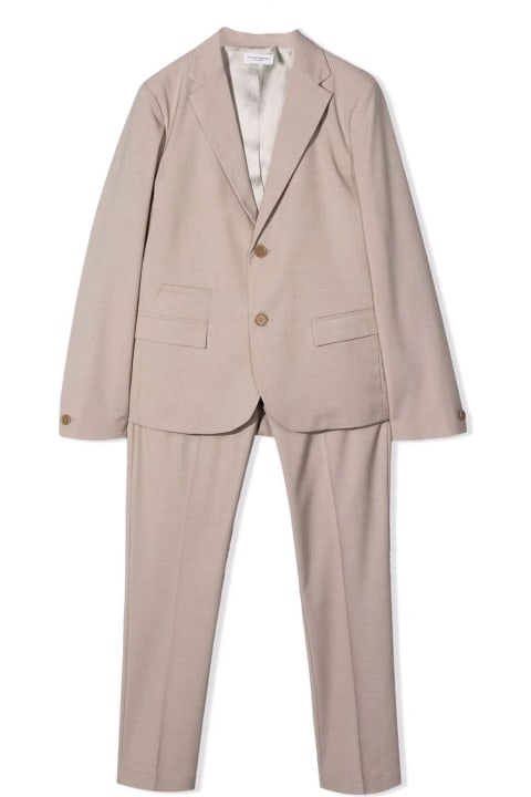 Beige Polyester Two-piece Suit