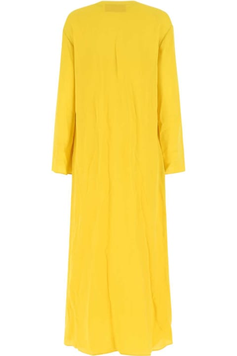 Clothing for Women Valentino Garavani Yellow Crepe Kaftan Dress