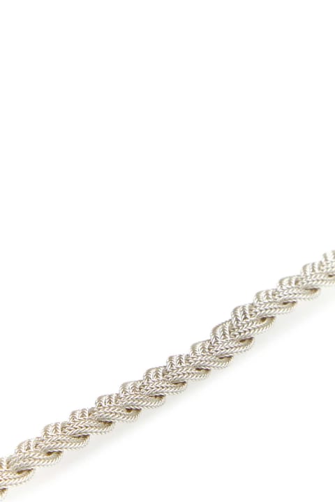Jewelry for Women Emanuele Bicocchi 925 Silver Ice Flat Braided Bracelet