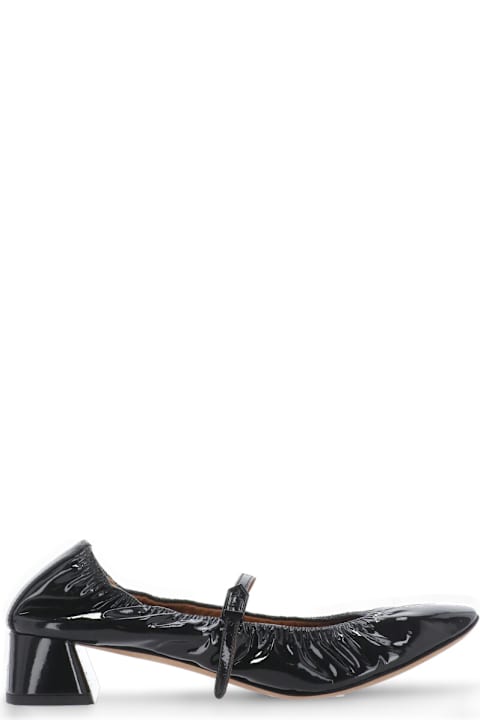 Homeware Lanvin Black Calf Leather Ballerinas