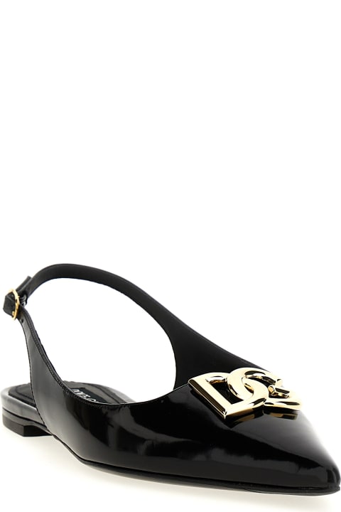 Flat Shoes for Women Dolce & Gabbana Slingback Ballet Flats With Dg Logo