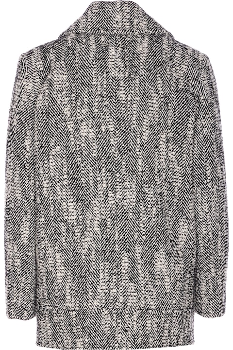 Patrizia Pepe for Kids Patrizia Pepe Chevron Double Breasted Coat