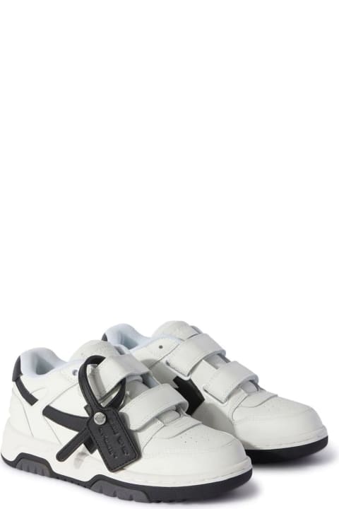Shoes for Boys Off-White White Leather Sneakers