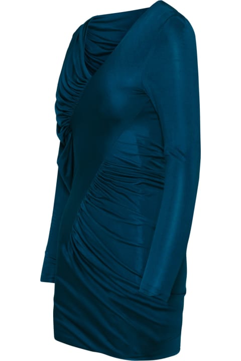 Saint Laurent Dresses for Women Saint Laurent Oil Blue Viscose Dress