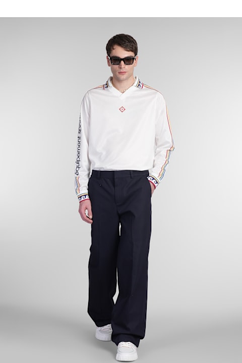 Pants for Men Casablanca Pants In Blue Cotton
