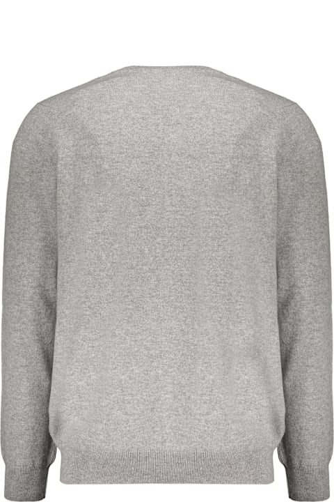 Homeware Moorer Gray V-neck Sweater, Soft And Comfortable