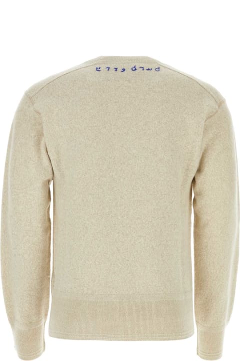 Burberry Sweaters for Men Burberry Melange Sand Wool Sweater