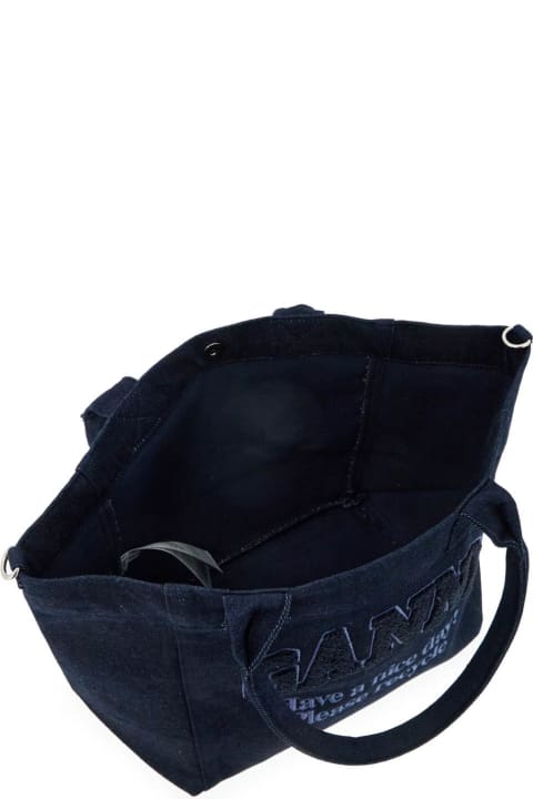 Ganni Small Denim Easy Shopper Tote | italist