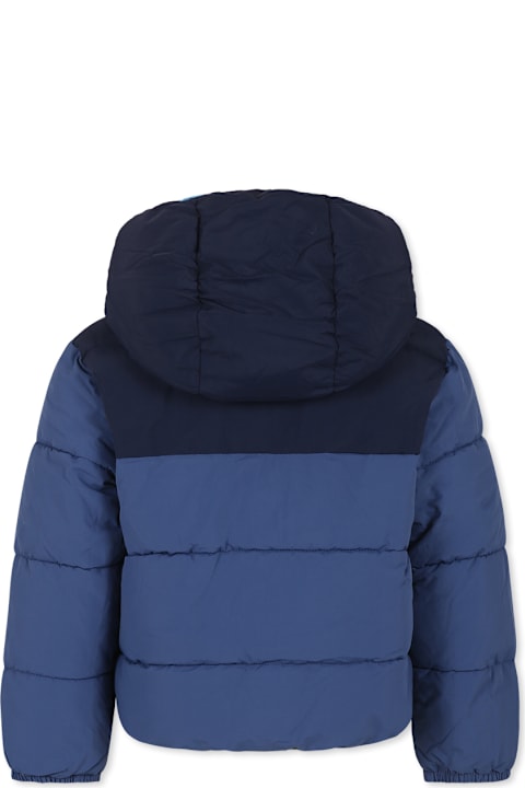أدوات منزلية Timberland Blue Down Jacket For Boy With Logo