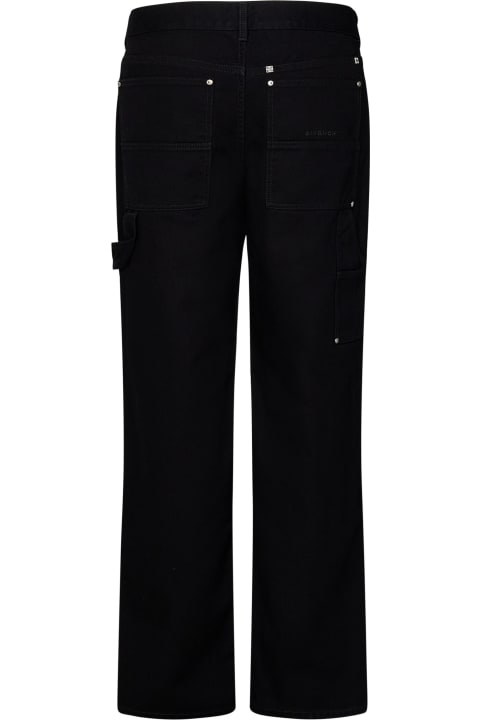 Givenchy Clothing for Men Givenchy Black Cotton Carpenter Jeans