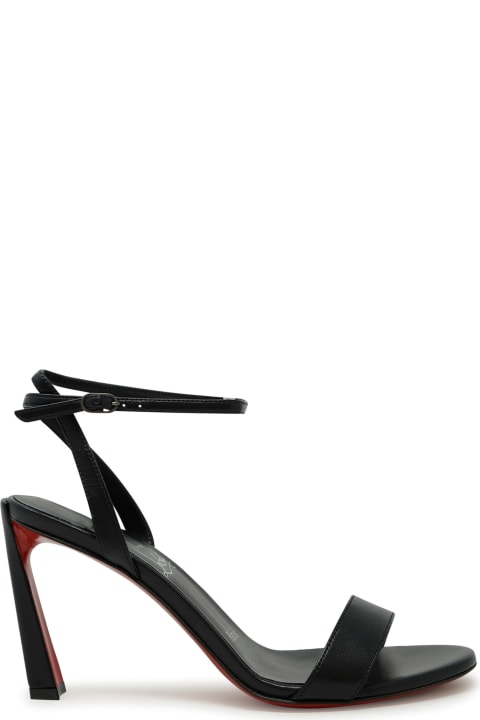 Homeware Christian Louboutin Christian Louboutin Black Pvc Leather Condora Queen 85 Sandals